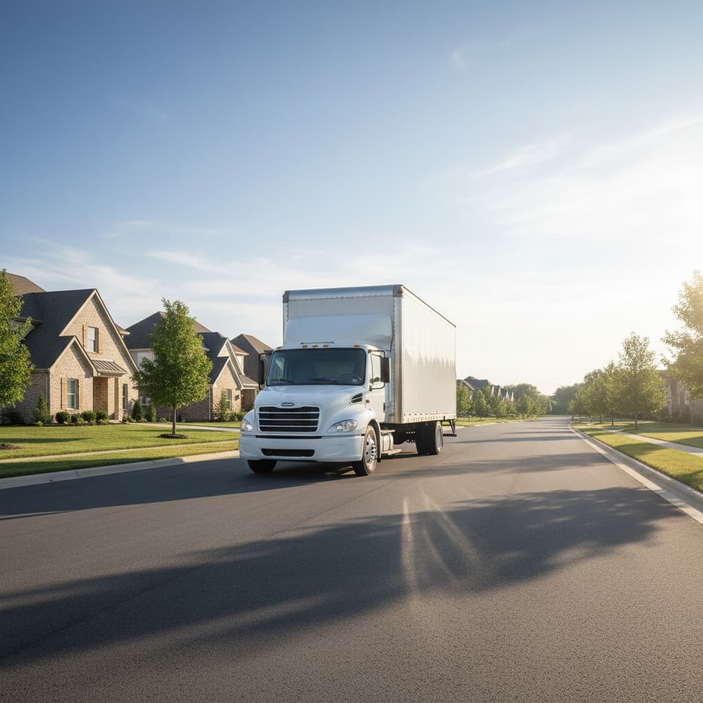 Moving company truck